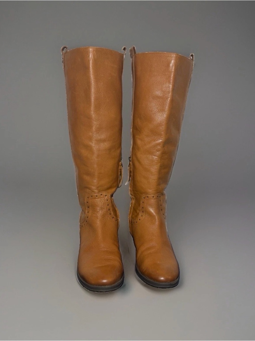 Sam Edelman leather Prina Classic Tall Riding Boots - Tan Leather